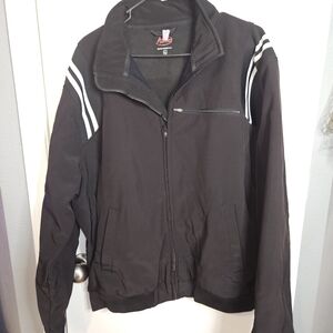 Adams Black Jacket with White Stripes